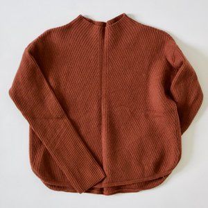Aritzia Babaton ‘Chalmers’ Mock Neck Rust Sweater